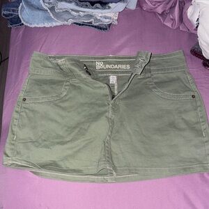 No Boundaries Olive Green Casual Skirt